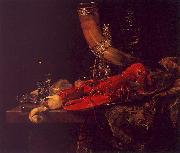 Willem Kalf Still Life with Lobster, Drinking Horn and Glasses Spain oil painting reproduction